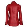 Women's Casual Long-Sleeve Faux PU Leather Jacket with Chest Pocket