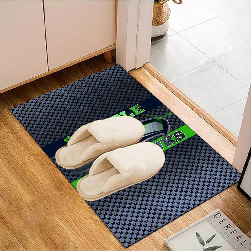 Seahawks Team Spirit Rug Game Carpet, Floor Mat for Bedroom Living Room Entryway Rug, Home Decor Idea Gift for Christmas birthday