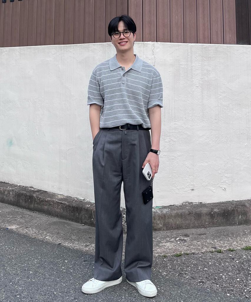 MINDBRIDGE [On][Select Stripe Or Basic] Linen-Like Collared Short Sleeve Knit - 8 Colors