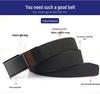 Unisex Double-Sided Nylon & Canvas Belt with Metal Buckle