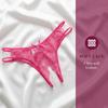 Low-waist Lace Seamless Panties Open Crotch Women's Thong Mesh Lace Briefs  Summer Spring