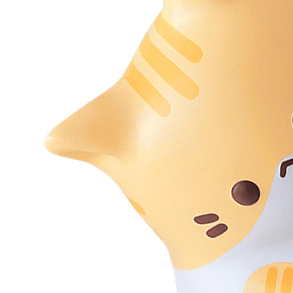 Squeeze Toy Cute Cat Style Safe Soft PU Slow Resilience Decorative Bright Squishes Toy for Family Office Travel Yellow
