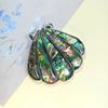 Vintage Shell Brooch Pendant With Geometric Inlay For Women And Men