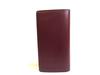 Authentische Cartier Must de Cartier Bordeaux Leder Bifold Lange Geldbörse #a590 Überholt
