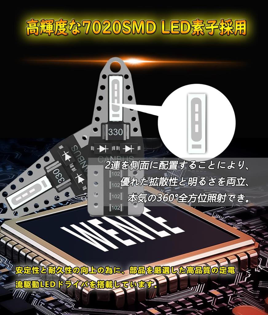 WENLE T10 LED Bulb Blue 8000K License Lamp Position Tail Lamp Corner Lamp Turn