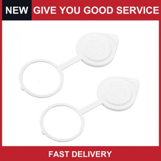Pack of 2 For Mitsubishi White Windshield Wiper Washer Fluid Reservoir Tank Cap