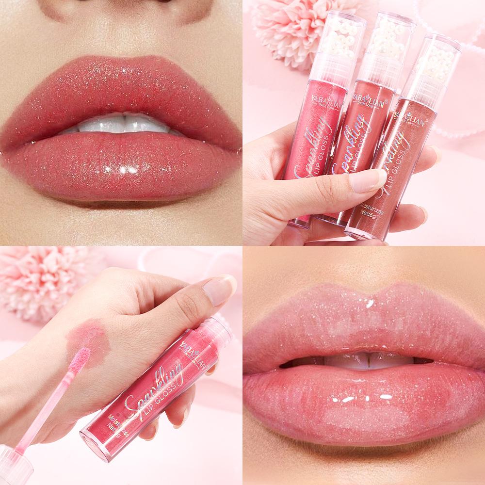 Błyszczyk do ust Pearl Glitter Wodoodporny połyskujący błyszczyk do ust Hydra Moist Długotrwały cukierkowy kolor Seksowny błyszczyk do ust