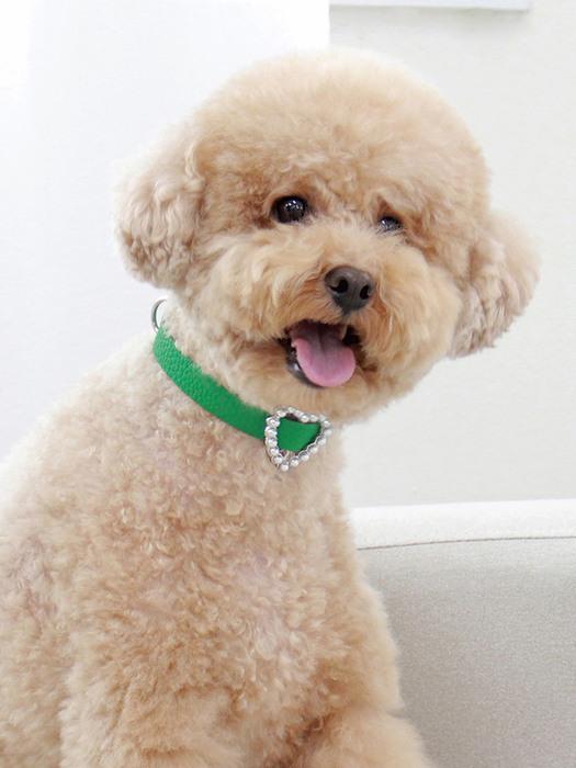 MAISON DE MIU Heart Pearl Necklace Green Green