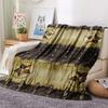 1Pc Western Texas Print Flannel Blanket, High Quality Comfortable for All Seasons, Home Decor, Warmth and Comfort, Perfect for Christmas Gifts