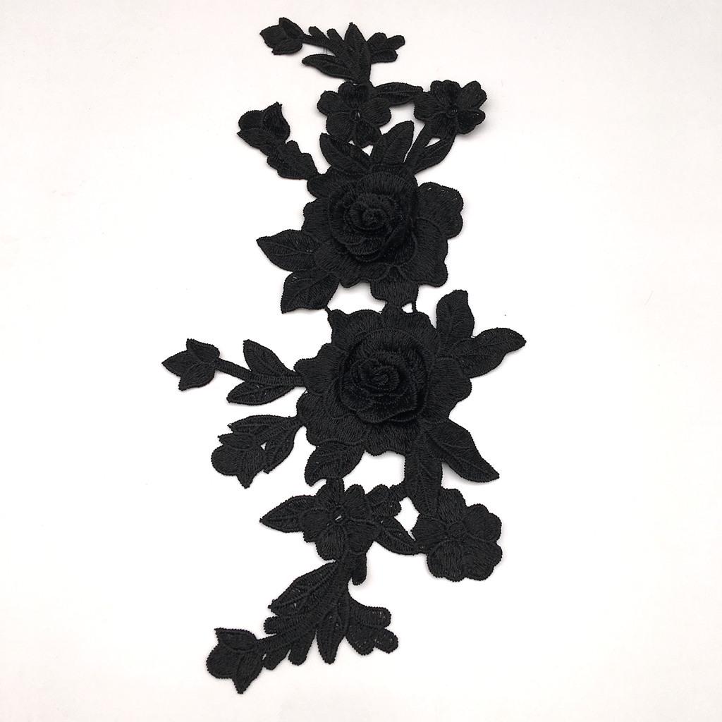 12-Color 3D Water-Soluble Embroidery Appliqué Ethnic Style Clothing Patch