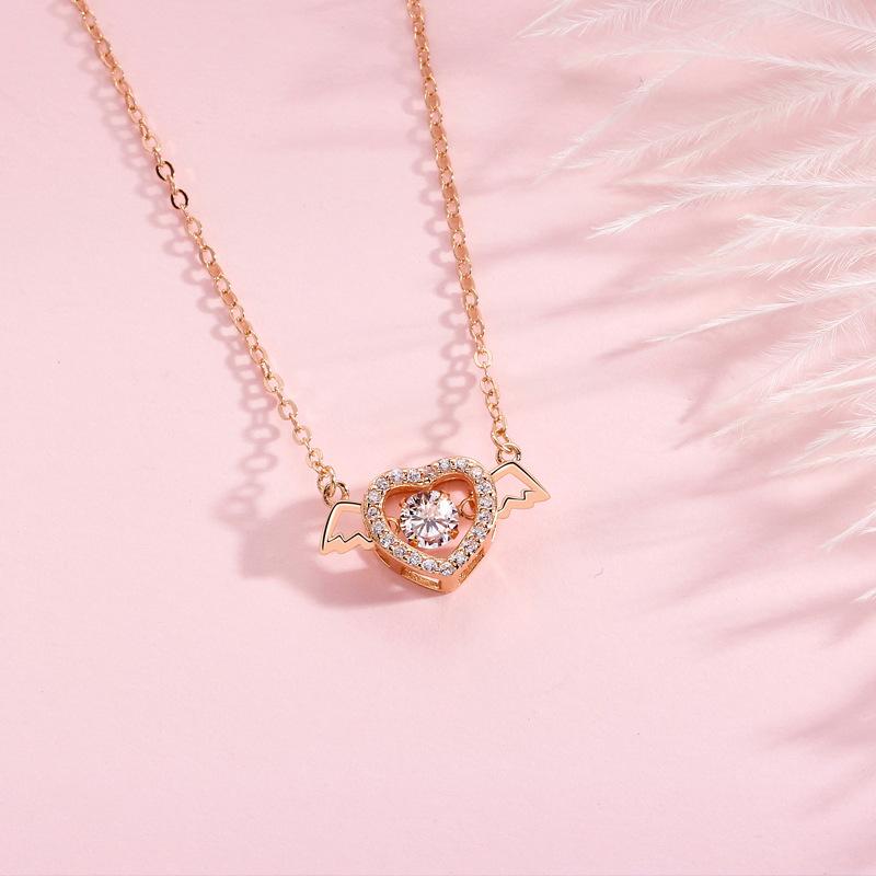 

Ожерелье в форме сердца Купидона, женское, нишевое, изысканное, умное, любовное, ангельские крылья, подарок на день святого валентина, женское