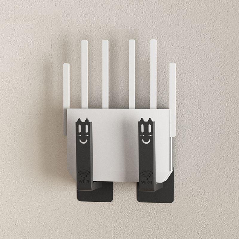 4PCS Router Storage Holder Wall Artifact Set-top Box Wall-mounted Fixture Support Bracket Wifi Placement Rack