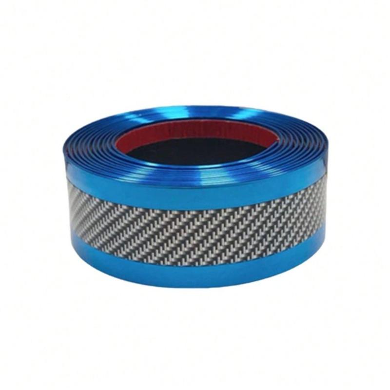 Naklejka Antyrysująca na Próg Samochodu i Naklejka Antykolizyjna na Zderzak Samochodu ze Wzorem Włókna Węglowego 5*100cm/1 Rolka