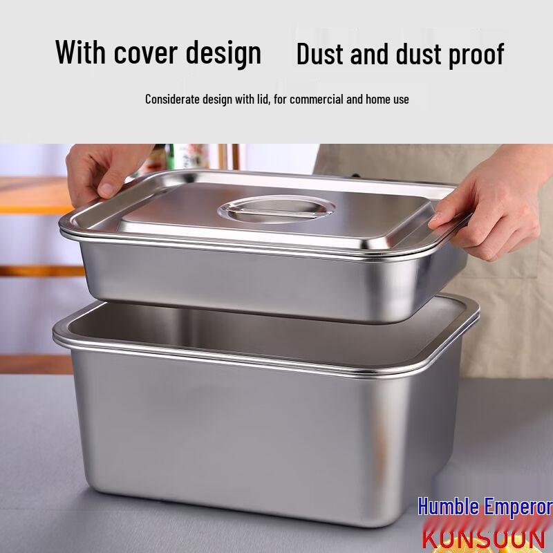 201 Stainless Steel Rectangular Deep Serving Tray