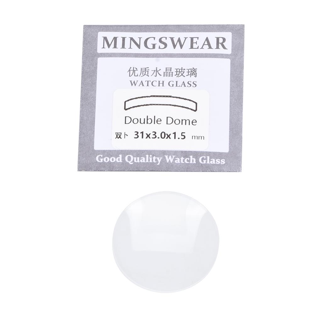 1.5mm Thick Double Domed Mineral Watch Crystal 30-38mm Diameter Concave Glass Protector Protective Film Watch Accessories