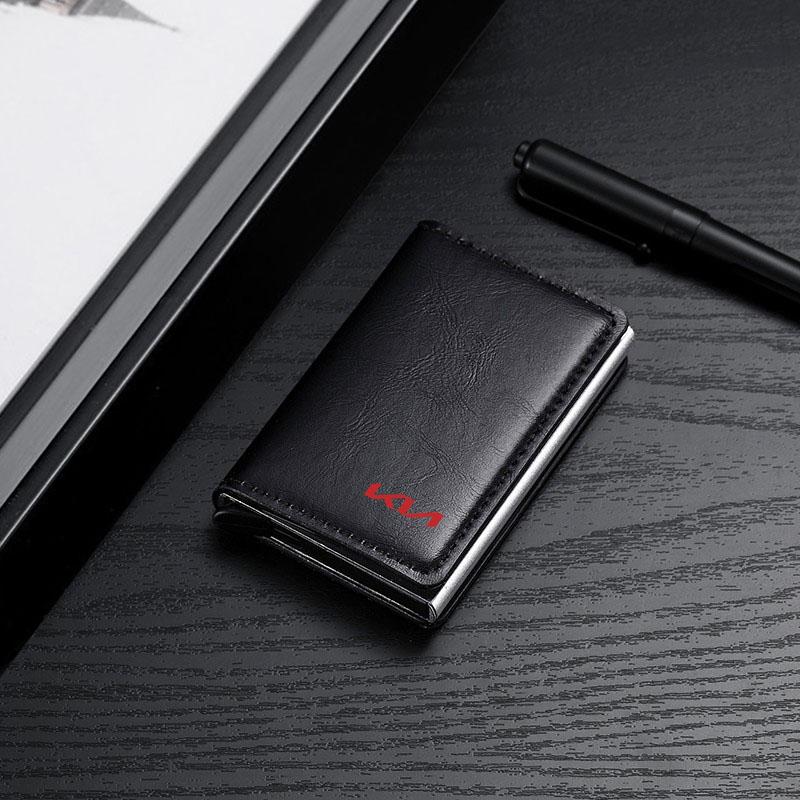1Pcs Leather Car Driving Document Bag ID Passport Card Wallet Card Pouch For Kia Rio Ceed Sportage Cerato Soul Sorento K2 K5 k6 K7 K8 Flip