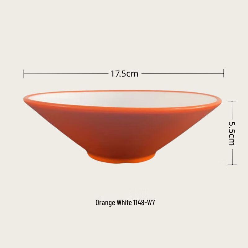 Jijun Melamine Noodle Bowl, 7-inch, 10-Pack