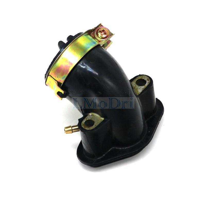 LMoDri Motorcycle Intake Pipe Moped Scooter GY6 50-80cc Inlet Manifold Carburetor