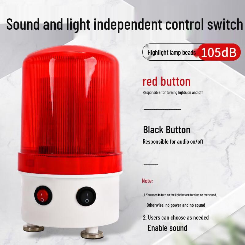Portable Magnetic Rechargeable Sound & Light Warning Lamp