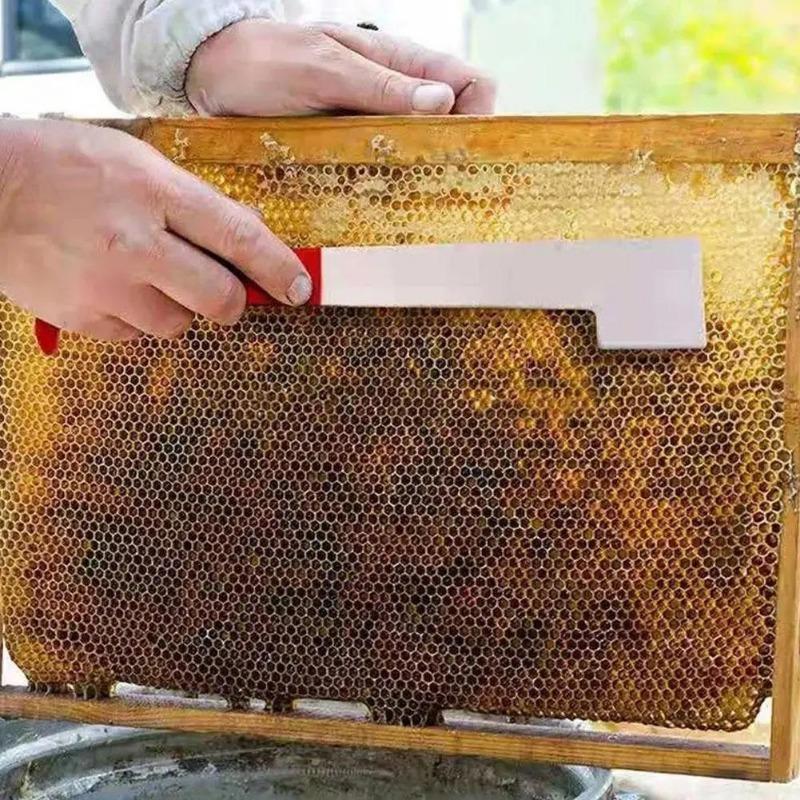 Nový nerezový držák na včelařské nářadí Hák ve tvaru J Červený 27cm Nůž na med Škrabka na úl Včelařské nářadí Včelařské potřeby
