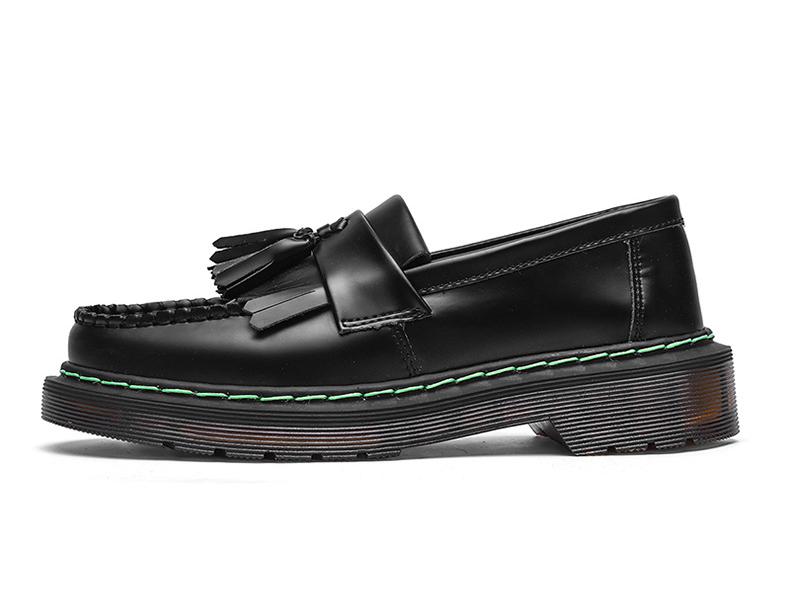 Mocasines de Cuero Versátiles para Mujer y Botines Martin de Punta Redonda de Caña Baja - Estilo Británico Casual