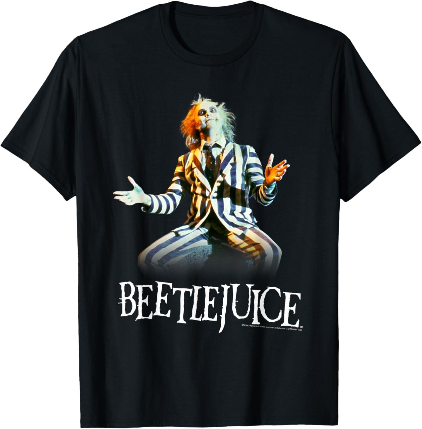 Beetlejuice Sitting Beetlejuice Portrait Movie T-Shirt Unisex T-Shirt XL