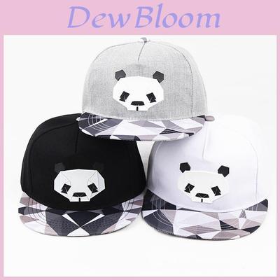 Baseballkappe mit Panda-Bären-Print, breiter Krempe und Sonnenschutz für Freizeitkleidung