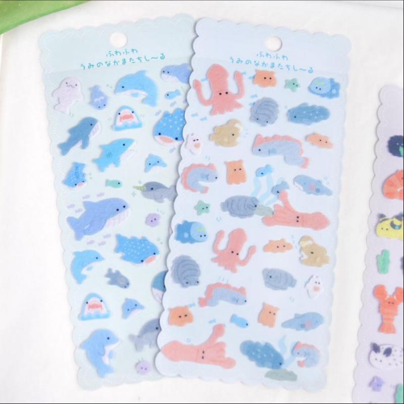 

1Pc Cute Cartoon Animals Felt Cloth Sticker 3D Relief Stickers Fun Scrapbooking Diy Diary Decoration Stationery Stickers A1
