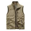 Herren Weste mit mehreren Taschen, schnelltrocknend: Frühling/Herbst Freizeit Outdoor Arbeitskleidung, Lockerer Schnitt, Große Größen, Ärmellos
