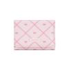 Portable Sweet Bow Wallet Three Fold Mini Cute Card Holder Coin Purse Flower Design Lightweight Leather Card Holder Girl