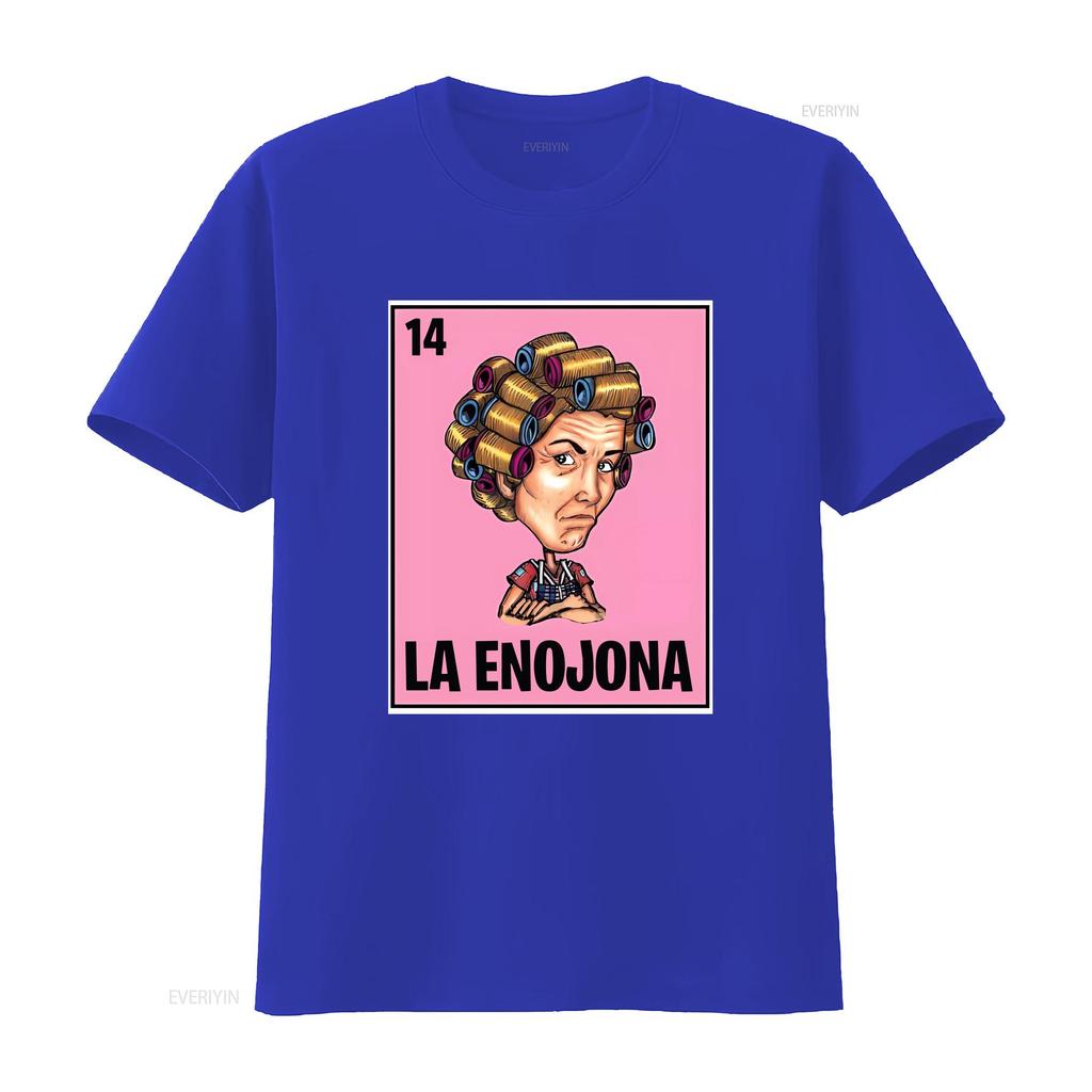 La Enojona Dona Florinda Chilindrina Chavodel8 Funny Mexican Loteria T Shirt Vintage Washed Breathable Designer Clothes Graphic