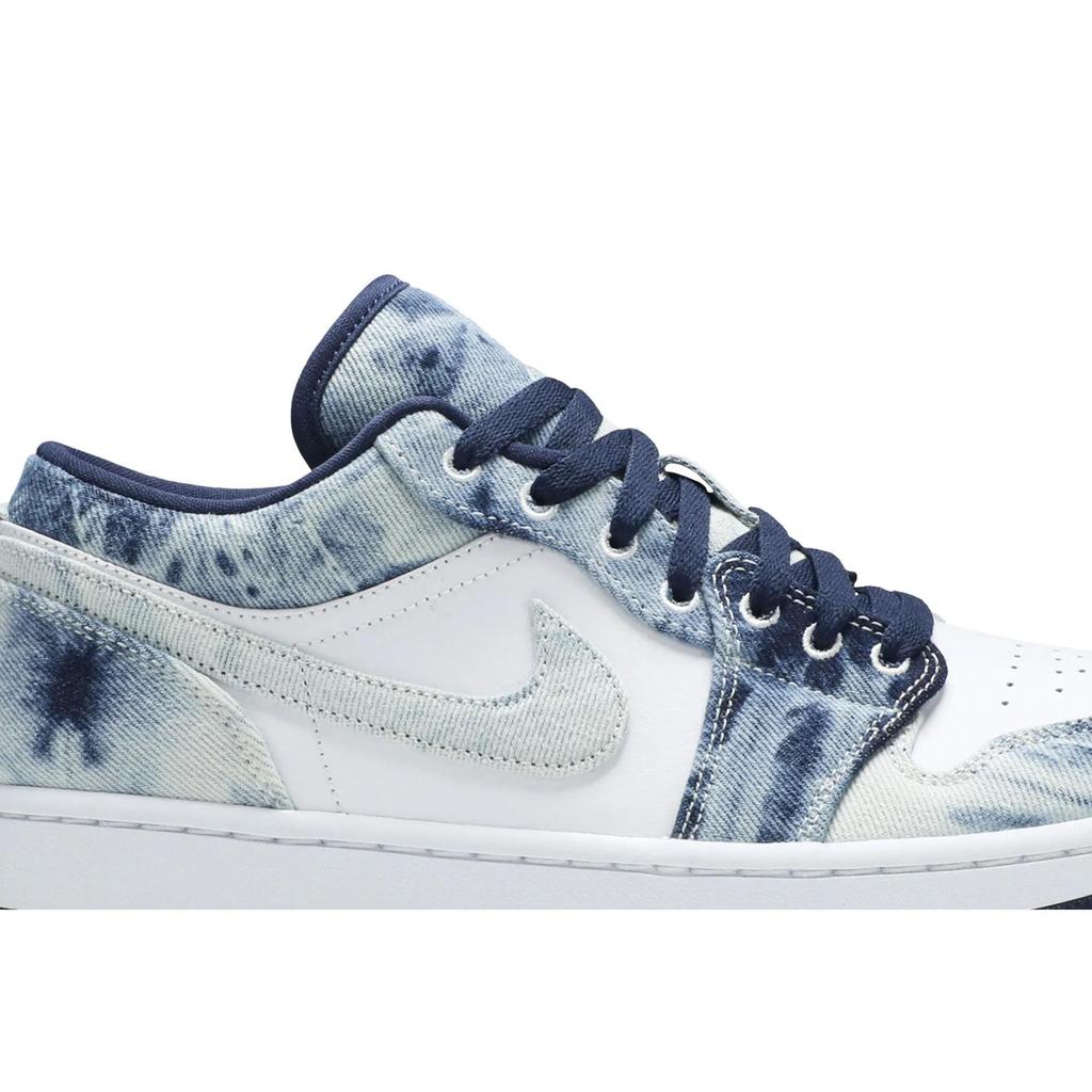 Air Jordan 1 Low SE 'Washed Denim' (Unisex) Gewaschen Blau / Weiß / Blau Vintage Basketballschuhe CZ8455 100