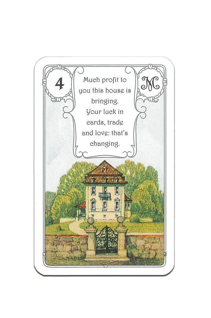Nichiyu Lenormand Cards, 36 cards [Official Import] [Lenormand Red Owl] with Japanese instruction sheet, "The most standard red color in the Owl serie