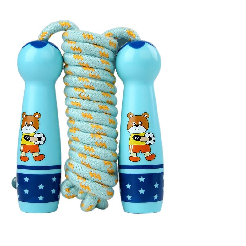 Children's Adjustable Cotton Jump Ropes Sport Fitness Lovely Cartoon Skipping Handle Fillet Design Outdoor Sports Toy
