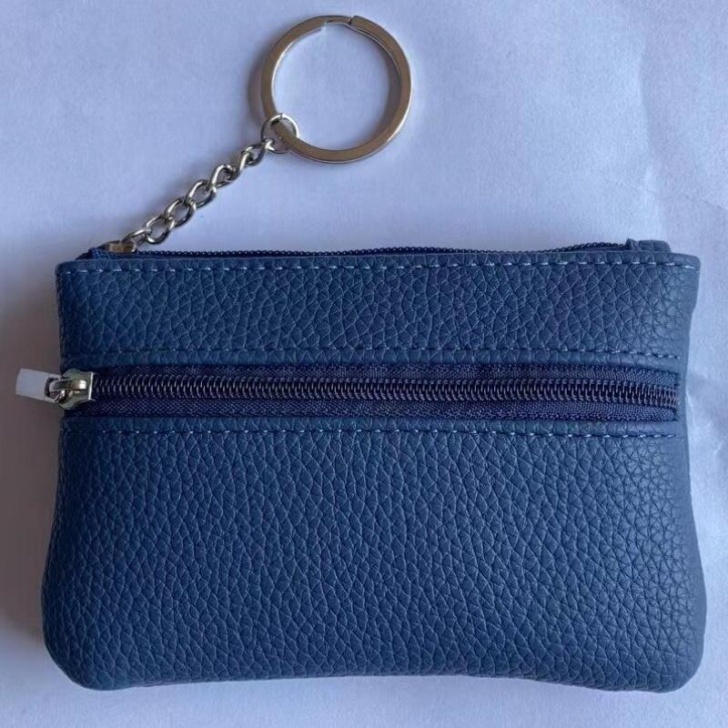 New PU Leather Coin Purses Women's Small Change Money Bags Pocket Wallets Key Holder Case Mini Functional  Zipper Card Wallet