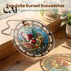 Stained Glass Window Art Christmas Acrylic Puzzle Suncatcher, Holiday Tree Snowman Stockings Red Bird Sun Catcher Suncatcher Kit for Adults,