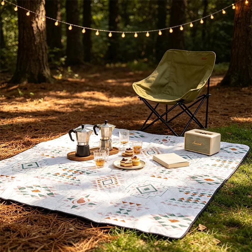 200x300 Outdoor Picnic Mat Lawn Mat Moisture-proof Camping Mat Large Machine Washable Thickened Double Sided Waterproof Placemat