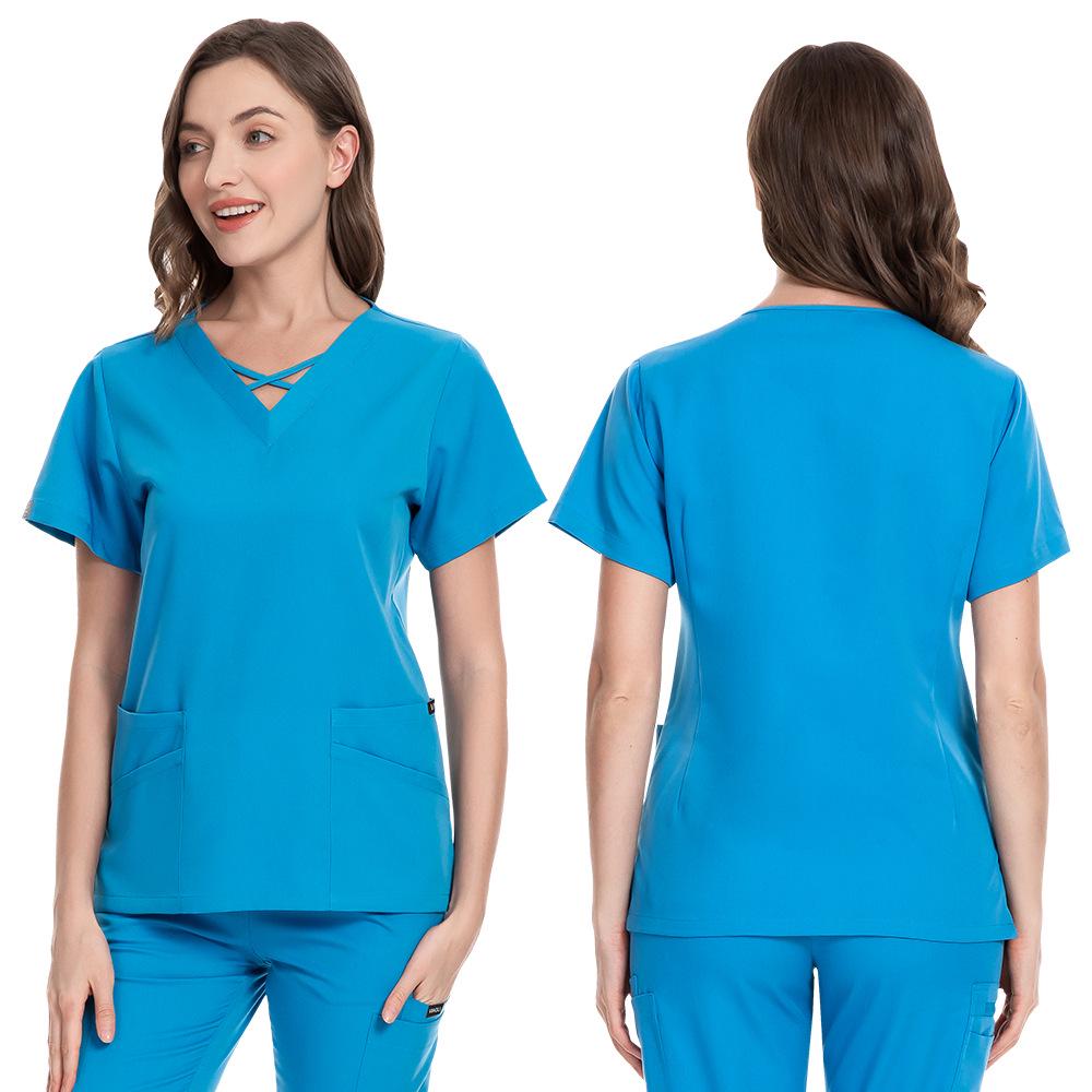 Doctor's Handwashing Suit: High-End Elastic Nurse Uniform with Embroidered Logo for Operating Rooms & Beauty Salons