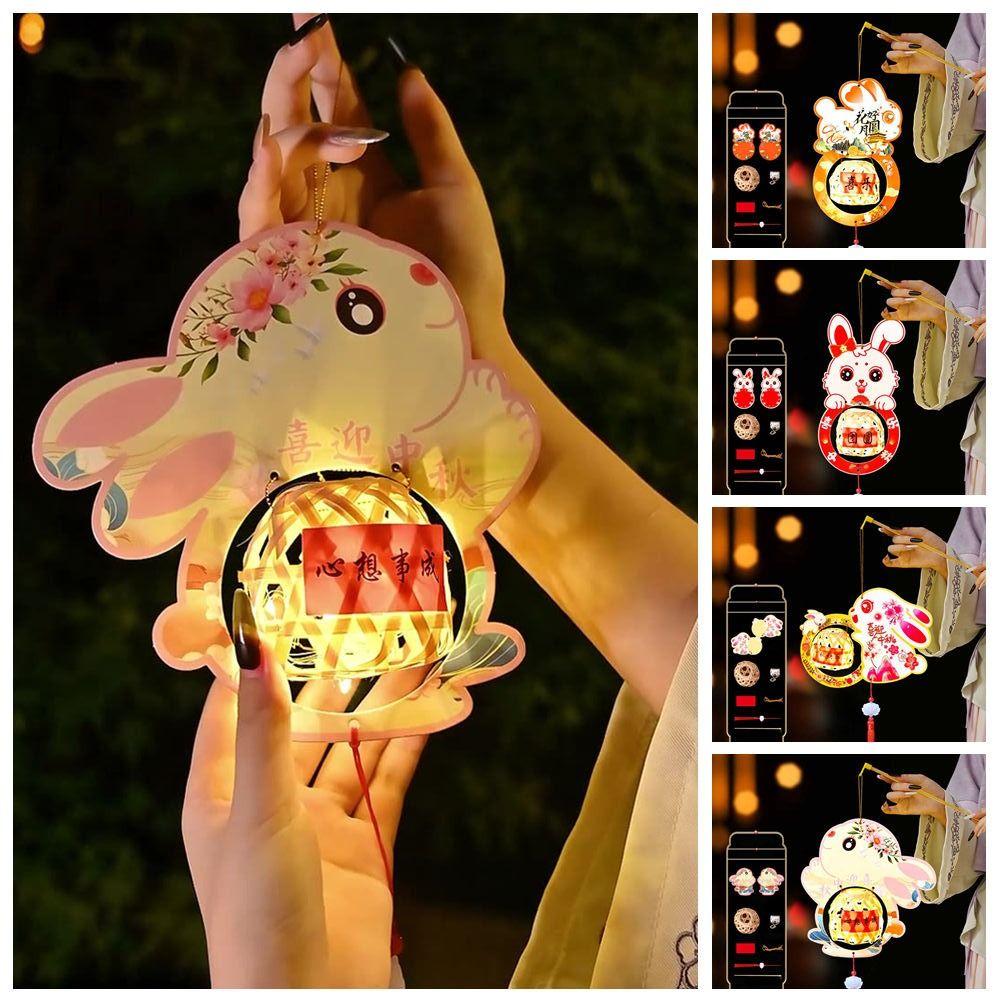 Rabbit Middle Autumn Festival Lantern Weaving Ancient Style Handheld Lantern  Women