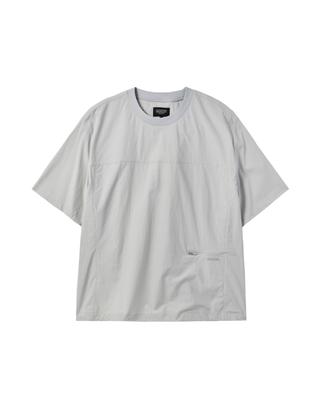 BROMPTON LONDON Woven Half Sleeve T-Shirt - L/Grey (P242Uts132)