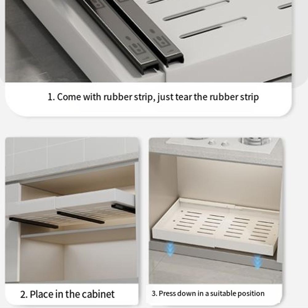 M-Modern-Pull-Out Mobile Rack Kitchen Organisation & Storage Non necessita di fissaggio con adesivo o foro di trapano, con larghezza espandibile