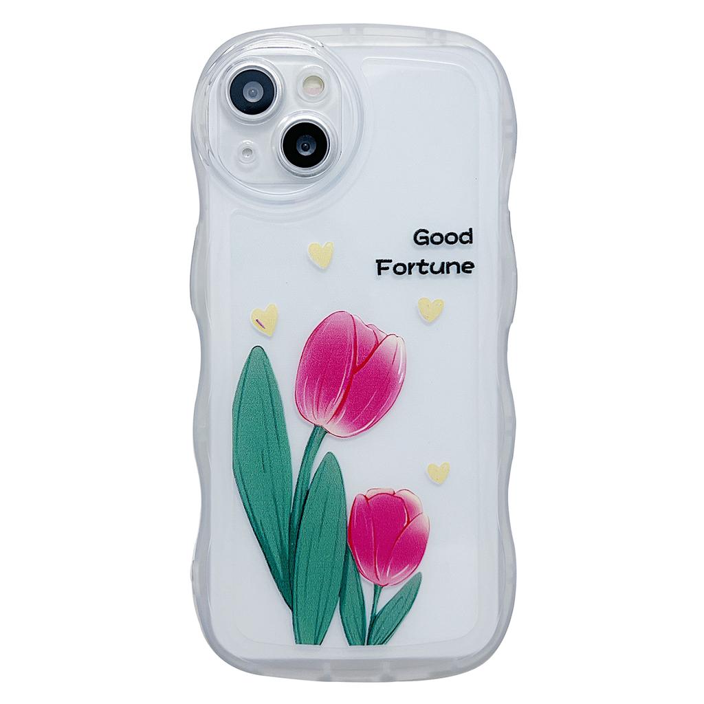 For iPhone 13 Case Wave Shape Edge Anti-Scratch Phone Protector