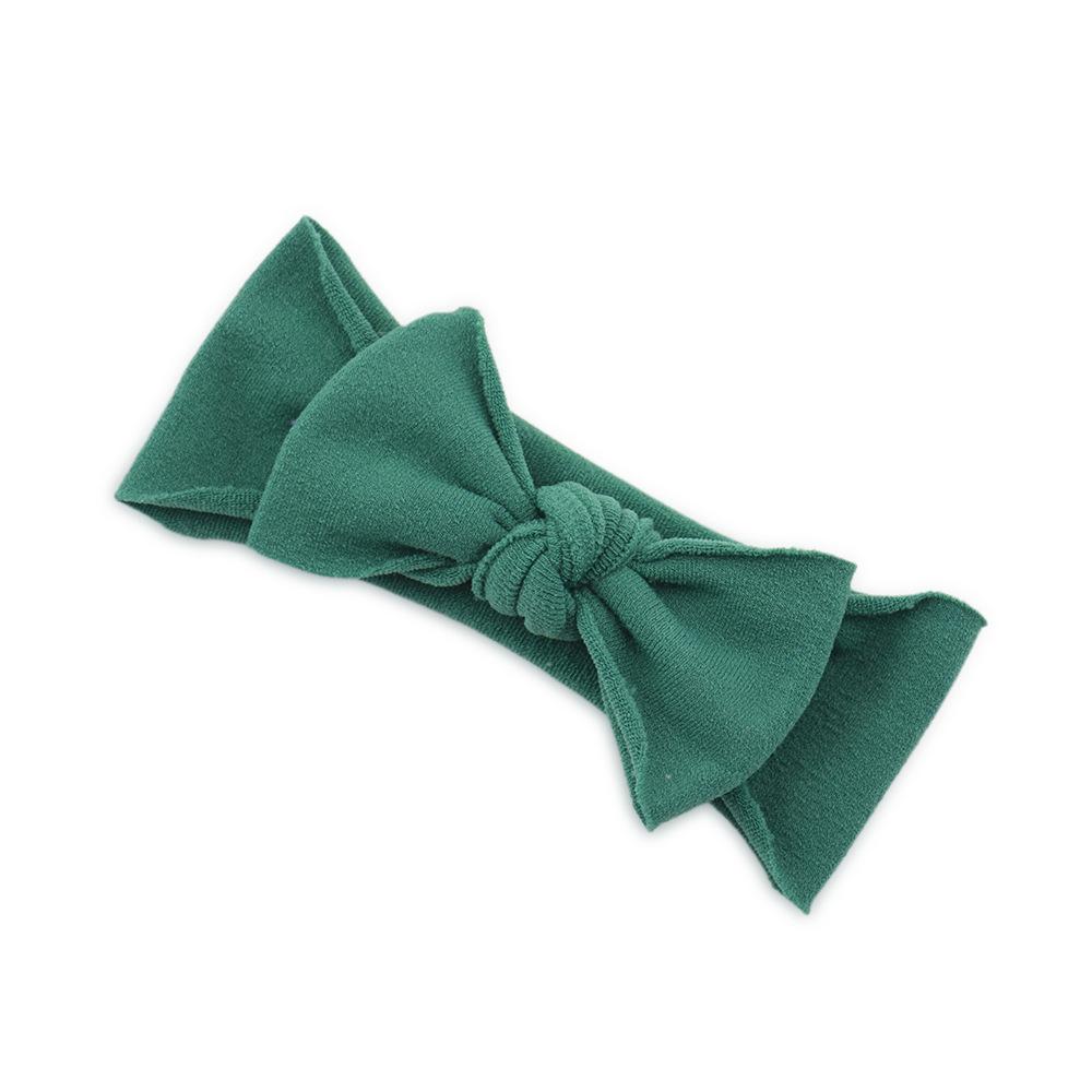 Çocuk Naylon Dikişsiz Fiyonklu Saç Bandı Elastik Saç Bandı Bebek Başlığı Bebek Saç Aksesuarları Düz Renk Düğümlü Saç Bandı