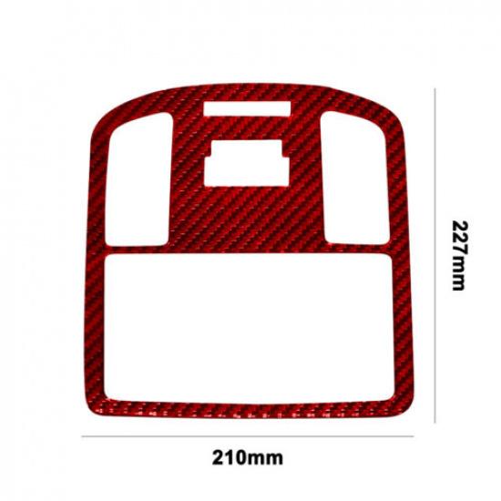 Red Carbon Fiber Interior Overhead Console Frame Cover Trim For Toyota Hilux