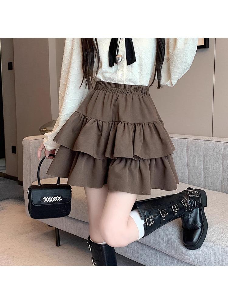 White French A-Line Ruffle Skirt - High Waist, Petite Spring Skirt for Women