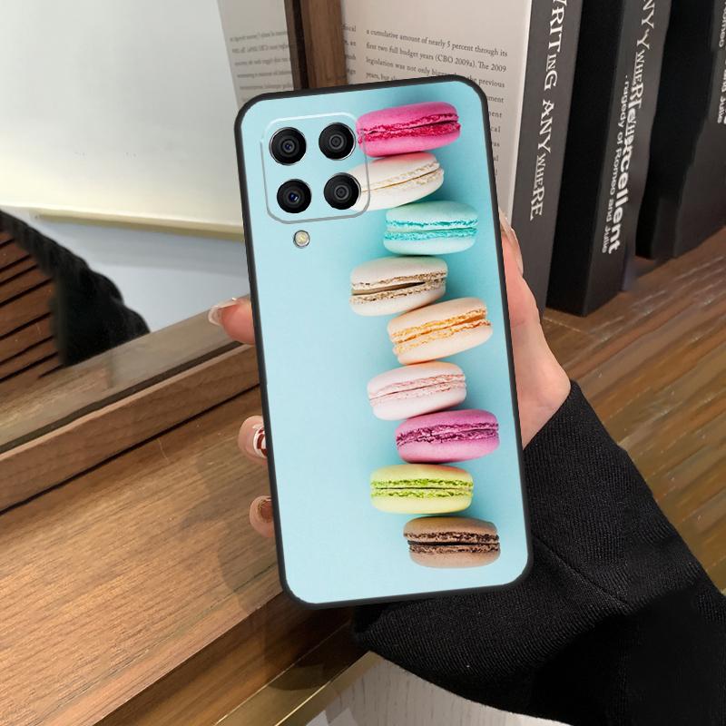 Dessert Ice Cream Macaron Food Case For Samsung Galaxy M56 M06 M16 M36 M52 M32 M12 M54 M34 M14 M35 M55 M15 M11 M31 M13 M53