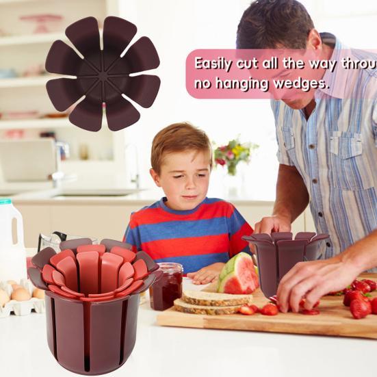 3 ks/sada Kráječ na ovoce Vnořitelné krájecí vodítka Krajkovaný krájecí pomocník Kráječ na meloun Gadget Stohovatelný kuchyňský nástroj