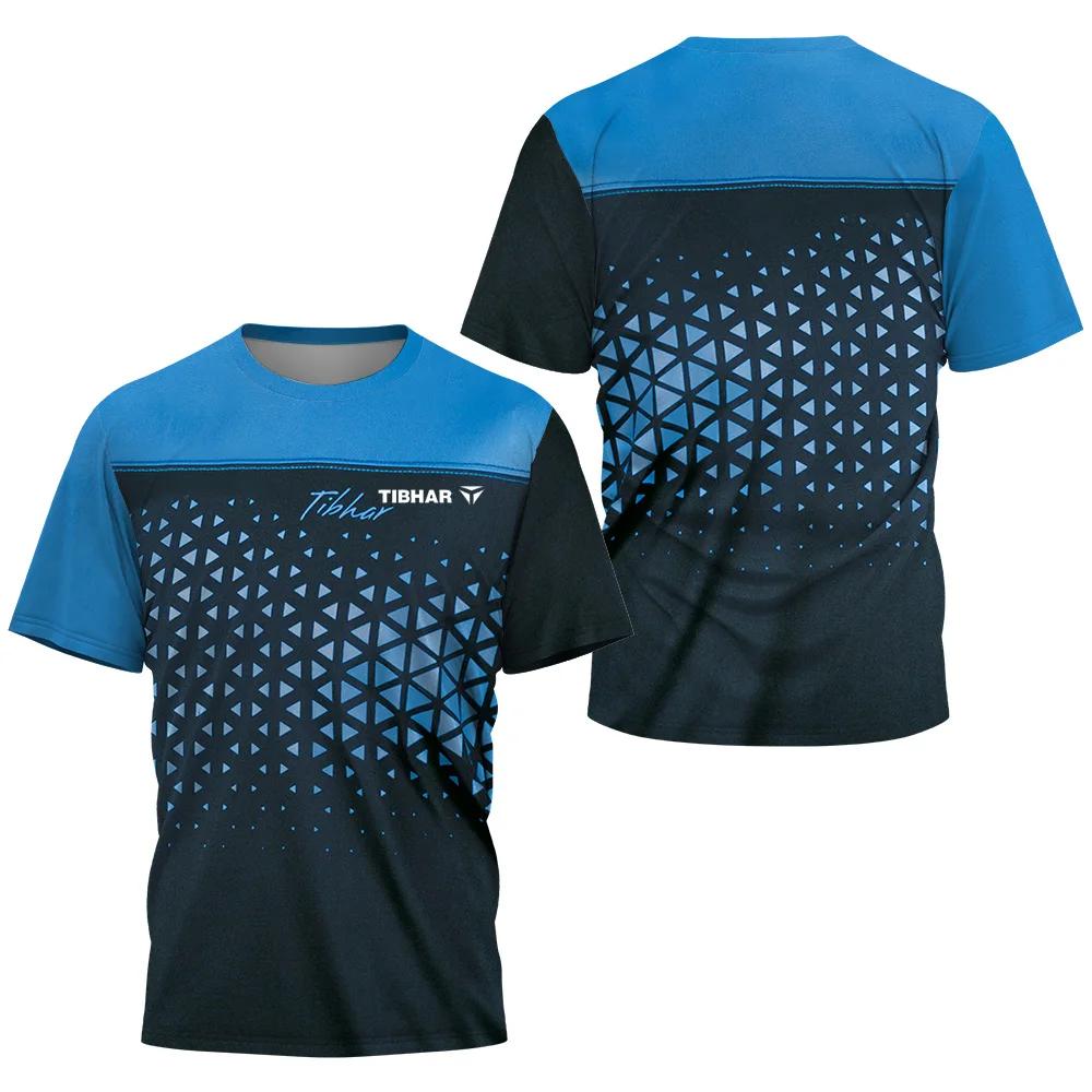 WowClassic Triangle Fragment Heren Tafeltennis T-shirt Heren Badminton Tennis T-shirt Heren Sneldrogend Ademend Korte Mouw XL bruin