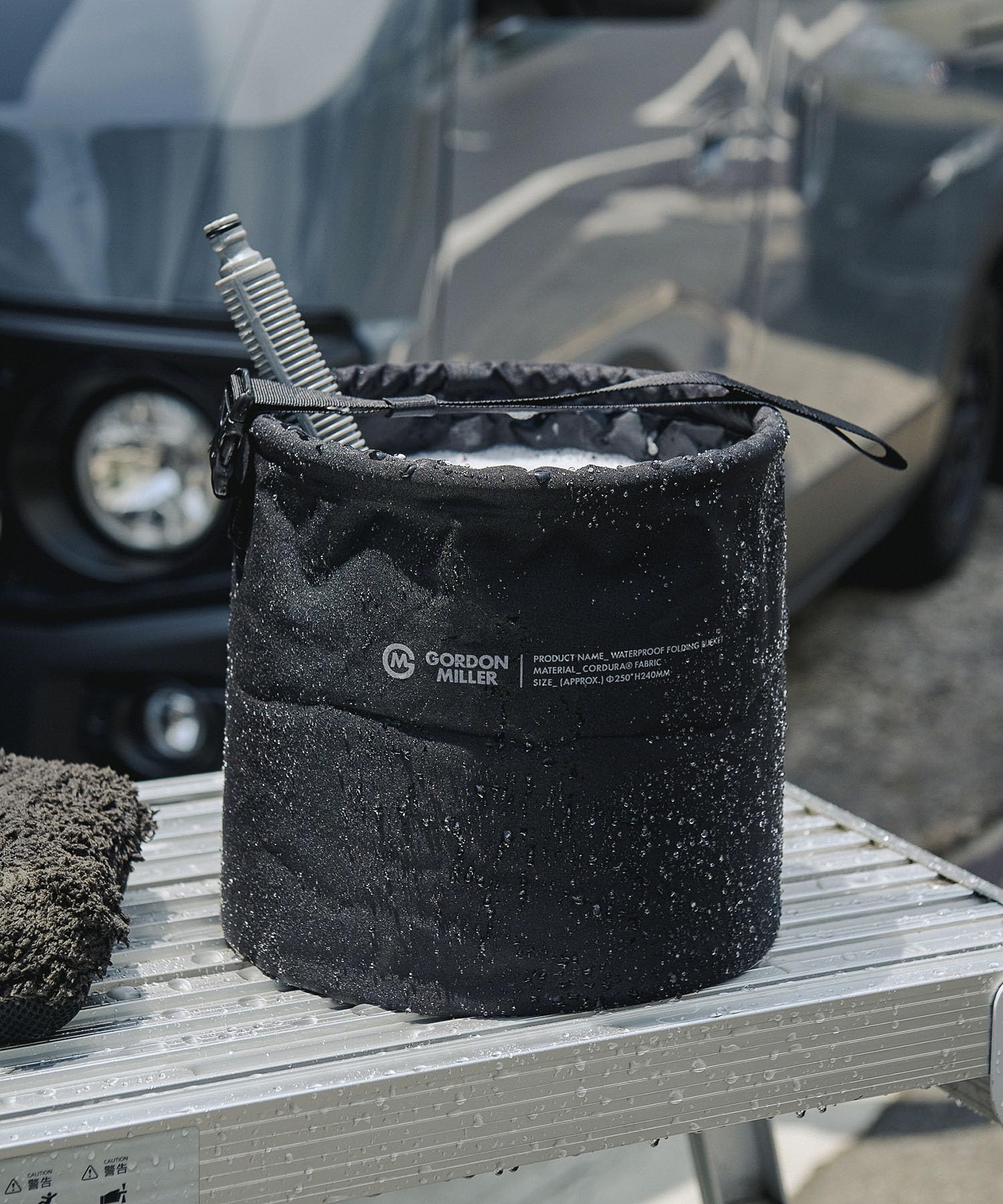 

GORDON MILLER Складное ведро Cordura для автомобильного мусора и мелких предметов 1762321, 12 л, для мытья, банок, хранения, черное, чёрный
