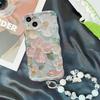 Artistic Oil Painting Flower Phone Case for iPhone 17 Pro Max/14, with 16E Bracelet and Blue Light Filter.